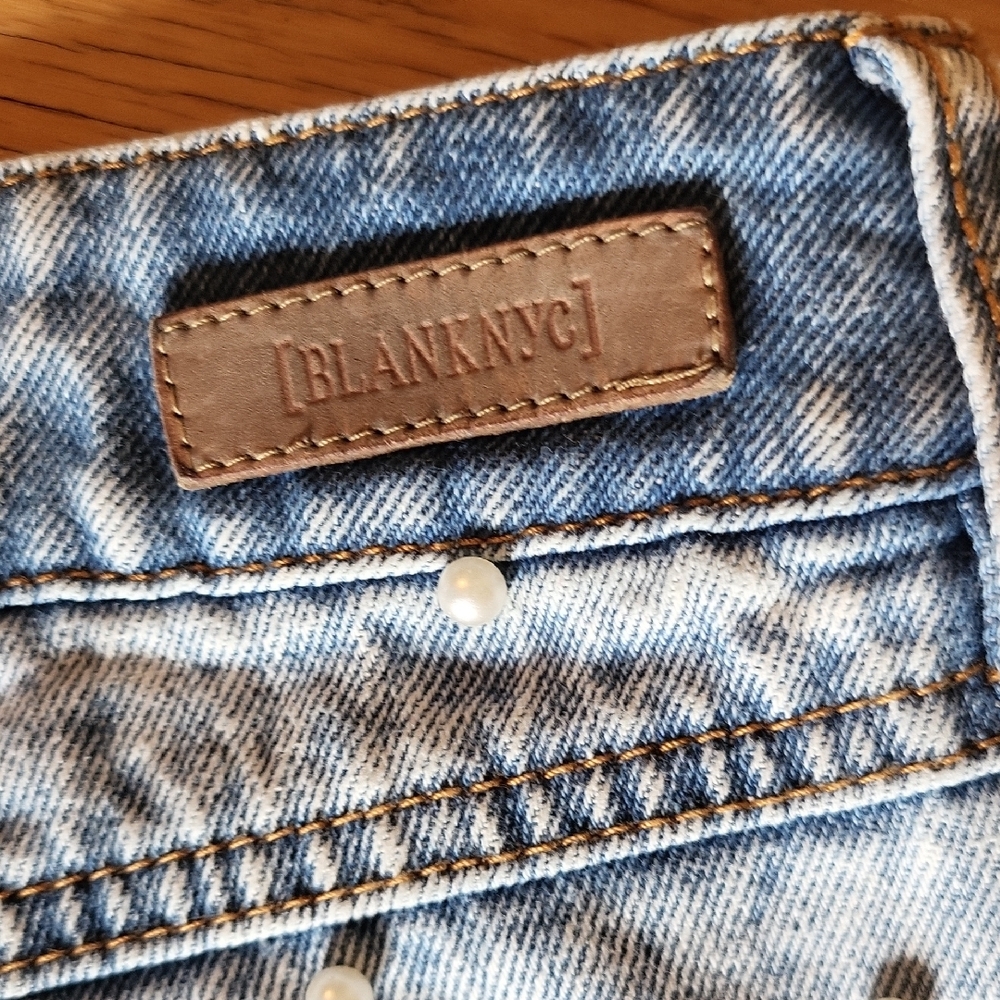 Blank NYC Pearls Front And Back Blue High Rise Jeans - Picture 10 of 11